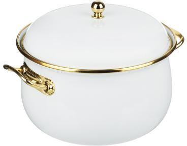 Кастрюля BY COLLECTION Кастрюля эмалированная, 22см, 4,8л, индукция, белый 894-510 894-510