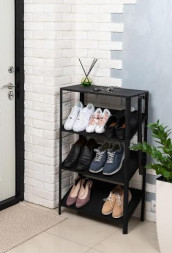 Этажерка VIOLET Этажерка для обуви VIKEA 4-х ярусная (черный) 785407
