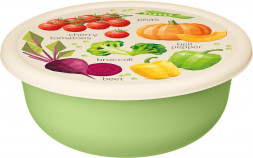 Миска IDILAND Modena Greenery 1,2л с крышкой с декором (салатовый) 221140820/04