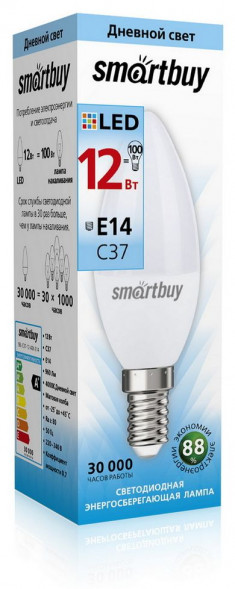 Лампа SMARTBUY (SBL-C37-12-40K-E14) 12W/4000/E14