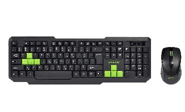 Комплект для компьютера клавиатура+мышь SMARTBUY (SBC-230346AG-KN) черный/зеленый
