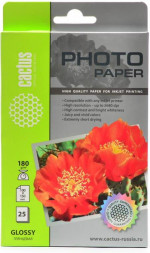 CACTUS Фото CS-GA618025 10x15/180г/м2/25л./белый глянцевое для струйной печати