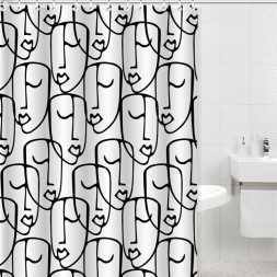 Штора для ванной GOTA ROCIO 00016204 Штора д/ванной комнаты Faces 180*200 1/25