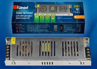 Не герметичные (класс защиты IP 20) UNIEL (UL-00004331) UET-VAS-250A20 12V IP20