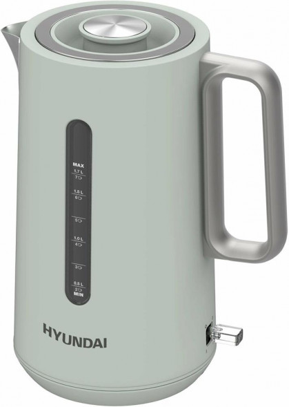 Чайник HYUNDAI HYK-S9999 1.7л. 2200Вт светло-зеленый/серебристый (металл)
