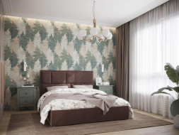 Кровать интерьерная НК-МЕБЕЛЬ MADISON new кровать 1600х2000 Велюр Шоколад 72305917 (2 кор.)