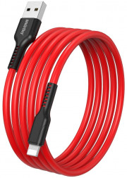 Кабель SMARTBUY (iK-512-S21br) S21 Lightning красный, 2.4 А, сил.,1 м