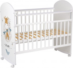 Кровать детская ФЕЯ Кроватка детская Фея 701 Жирафик, белый (1 кор)