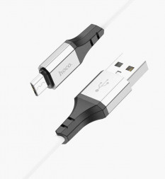 Кабель HOCO (6931474777966) X86 Spear MicroUSB (m) 1m - белый