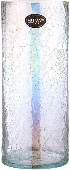Ваза MUZA ВАЗА ЦИЛИНДР &quot;CRACLE WHITE&quot; ДИАМЕТР 14,6 СМ ВЫСОТА 35 СМ 380-628