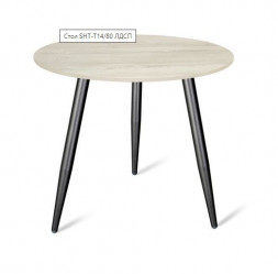 Стол SHEFFILTON SHT-T14/80 ЛДСП металл/ЛДСП черный муар/дуб беленый (959920)