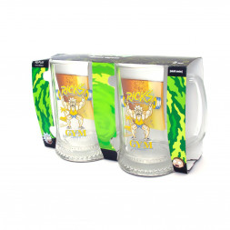Набор пивных кружек ND PLAY 290359 Набор пивных кружек Рик и Морти Ricks gym 500 мл, 2 шт