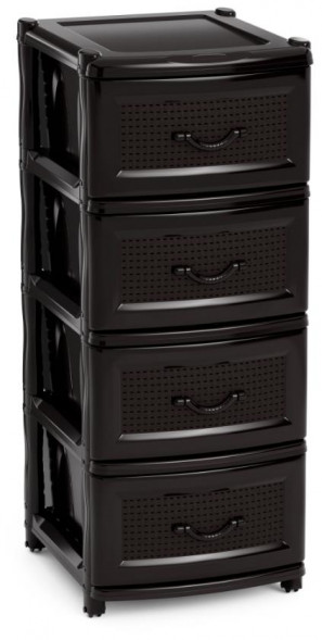 Комод АЛЬТЕРНАТИВА М2443 Эконом 4-х секцион. корич.