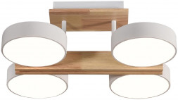 Люстра потолочная RITTER 51626 6 SCANDIA 60Вт/2700K/4200K/6400K белый/дерево