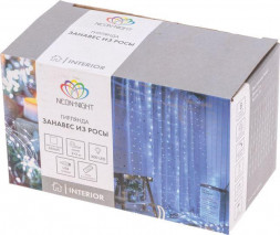 Гирлянда NEON-NIGHT (315-985) ДОЖДЬ ИЗ РОСЫ 3х3 м, 300 LED, белый, IP20, USB + пульт управления