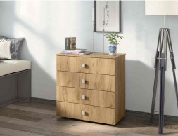 Комод БИТЕЛ ЛОФТ-4 Дуб крафт золотой/Дуб крафт золотой