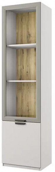 Модульная мебель АНРЭКС MODERN Шкаф с витриной 1V1D/52. ПЕРС ЖЕМЧУГ/ИРЛ ЛИКЕР (3 кор.)