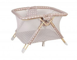 Манеж POLINI Манеж Polini kids Comfort Звезды, макиато-белый (1кор)