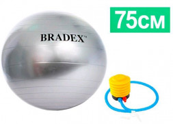 Мяч для фитнеса BRADEX SF 0187 Мяч для фитнеса ФИТБОЛ-75 с насосом