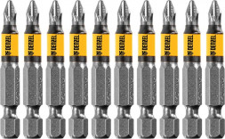Набор бит DENZEL Набор бит PH2х50, сталь S2, 10 шт., круглый профиль, отрывная упаковка 11679