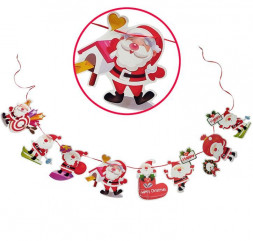 Новогоднее украшение ВОЛШЕБНАЯ СТРАНА Гирлянда бумажная &quot;Веселый Дед Мороз&quot; 8070