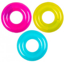 Круг для плавания INTEX Круг надувной для плавания 76 см. Прозрачный (3 вида). Арт. 59260NP