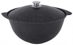 Казан KUKMARA кмт95а а/пр литой 9,0л д/плова алюм/кр Темный мрамор