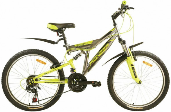 Велосипед PIONEER EXTREME 24&quot;/15&quot; silver-green-black