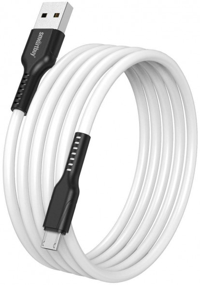 Кабель SMARTBUY (iK-12-S21bw) S21 MicroUSB белый, 2.4 А, сил., 1 м