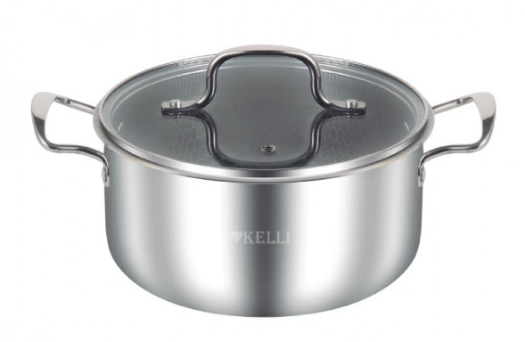 Кастрюля KELLI KL-4290-22 3,8л.