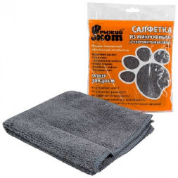 хоз. Принадлежности РЫЖИЙ КОТ M-02 салфетка из микрофибры 30*30см графит (310283)