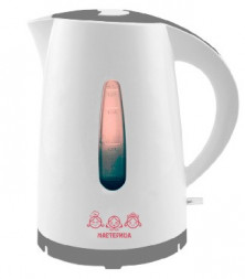 Чайник электрическикй МАСТЕРИЦА ЕК-1701M белый/серый