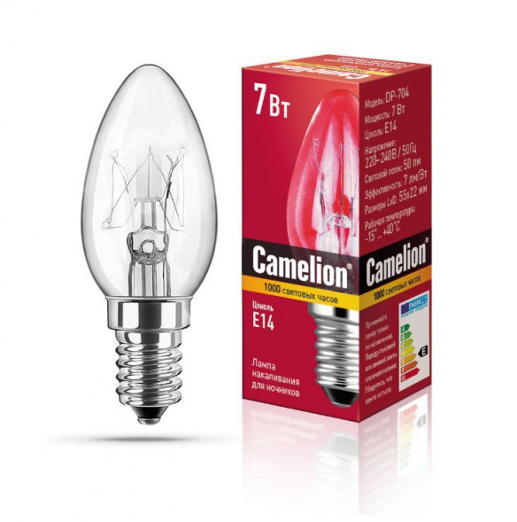 Лампа CAMELION (7077) DP-704 BL-4/7W/Е14