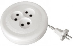 Удлинители электрические VOLSTEN (12433) SR 3X5-R э/удл рулетка, 5м , белый