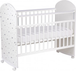 Кровать детская ФЕЯ Кроватка детская Фея 701 Звездное сияние, белый (1 кор)