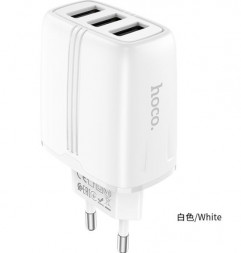 СЗУ HOCO (6931474746597) N15 3USB 2.4A белый