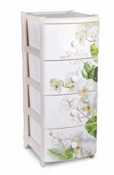 Комод АЛЬТЕРНАТИВА М2059 Орхидея 4-х секцион.