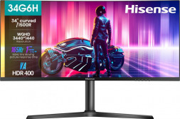 Монитор HISENSE 34 34G6H VA WQ чер 1MS HDMI DP HAS PIV 165HZ 400CD EX CUR