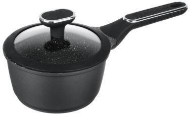 Ковш BY COLLECTION Ковш с крышкой литой 1,4л, 16х8,5см, антипригарное покрытие мрамор, индукция 846-585 846-585