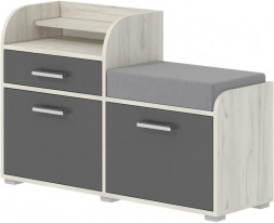 Мебель для прихожей BONMEBEL ВИКТОРИЯ 26 Тумба Дуб крафт белый/Антрацит (1 кор.)