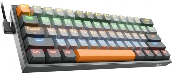 Клавиатура REDRAGON (72599) Fizz RU,Rainbow,красные свитчи, механическая