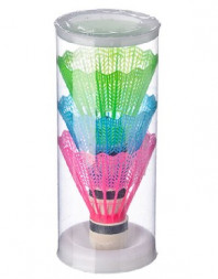 Бадминтон SILAPRO Набор воланов 3шт, ПВХ, цветные, в тубе 136-006