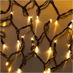 LED гирлянда FUNRAY уличная рисовая, SE-RICE-10100WW,10M,100LED,тепл.бел,IP60,черн.шн.1,5м,СОЕД,