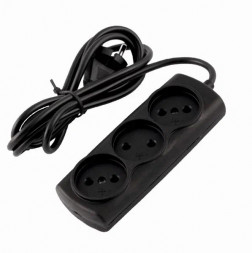 Удлинитель РАДИСТ (2723) б/з 1,5м, 3 розетки, черный