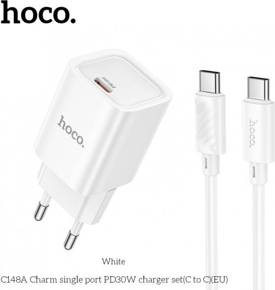 СЗУ HOCO (6942007630320) C148Aaa 1Type-C PD 30W , White