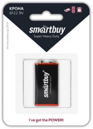Элементы питания SMARTBUY (SBBZ-9V01B) Батарейка солевая крона 6F22/1B