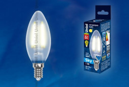Лампочки светодиодные UNIEL (UL-00000305) LED-C35-6W/WW/E14/FR PLS02WH