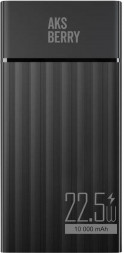 Повербанк AKSBERRY (6900287710026) E102 Riffles PD22,5w 10000 mAh (черный)