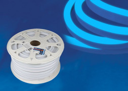 Светодиодная лента UNIEL (UL-00002926) ULS-N21-2835-120LED/m-8mm-IP67-220V-8W/m-50M-BLUE бобина