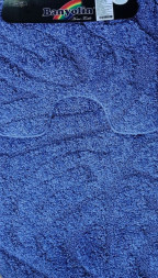 Коврик д/ванной комнаты САНАКС 00158 Коврик в ванную SHAGGY двойной ГОЛУБОЙ 60х100 + 50х60 см 100% полиэстер